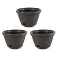 thumbnail image 1 of Suncast 100' Wicker Garden Hose Caddy Storage Holder Pot, Java (3 Pack), 1 of 11