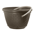 thumbnail image 1 of Suncast 100 ft. Hose Decorative Planter Pot -Resin Wicker, Java Brown, 1 of 2