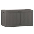thumbnail image 1 of Suncast 134-Gallon Outdoor Resin Deck Storage Box with Seat, Stoney Gray, 1 of 3