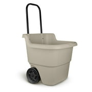 Suncast Resin Rolling Lawn and Utility Cart with Retractable Handle
