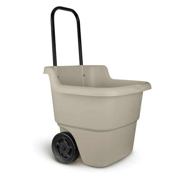 Suncast 15 Gallon Resin Rolling Lawn and Utility Cart, 20.75 in D x 35.75 in H x 22.5 in W