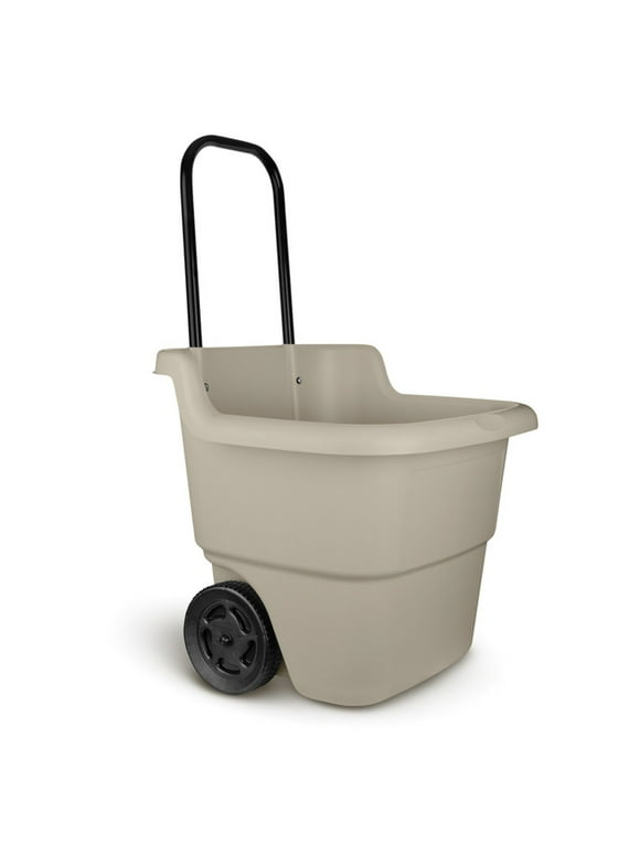 Suncast 15 Gallon Resin Rolling Lawn and Utility Cart, 20.75 in D x 35.75 in H x 22.5 in W