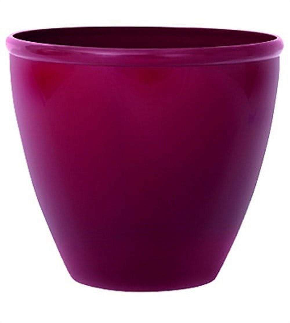 Suncast 1606R4 Planter, Red Gloss Resin, 16-In.
