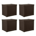 thumbnail image 1 of Suncast 17 x 22 Inch Resin 22-Gallon Patio Storage Deck Box, Java Brown (4 Pack), 1 of 9