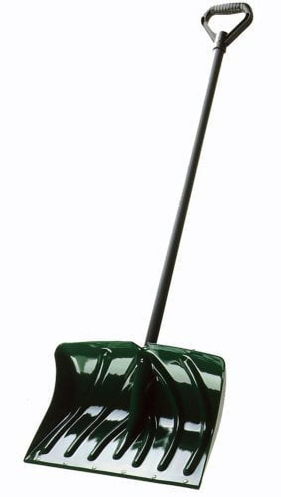 Suncast 18" Snow Shovel & Pusher with Wear Strip, Green