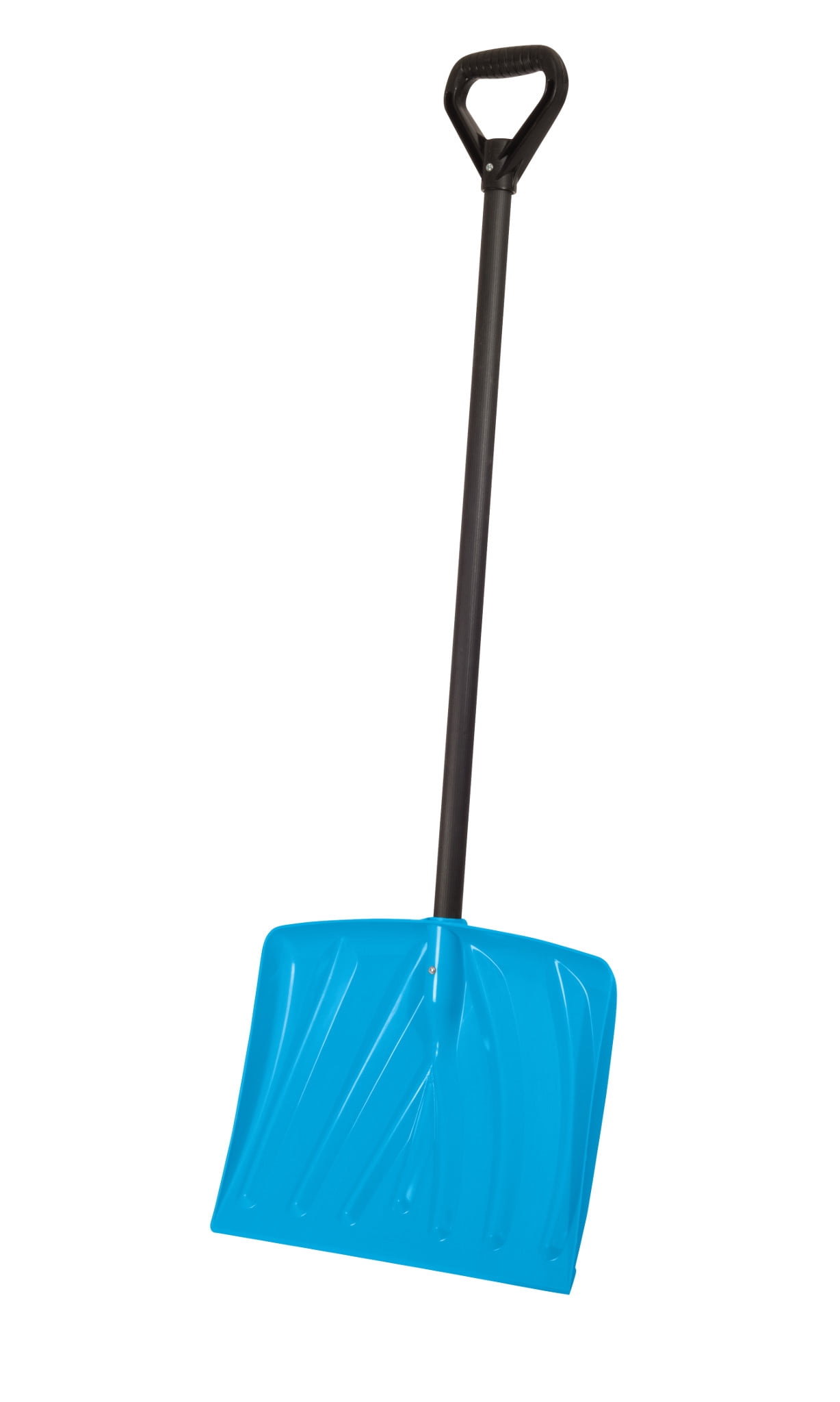 Suncast 18 Snow Shovel and Pusher with Steel Core Handle, Blue