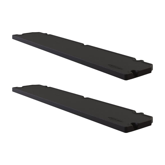 Suncast 2 Pack Horizontal Shed Shelf Space Saving Wall Outdoor Storage, Black