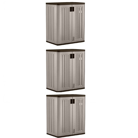 Suncast 2-Shelf Base Cabinet, Gray