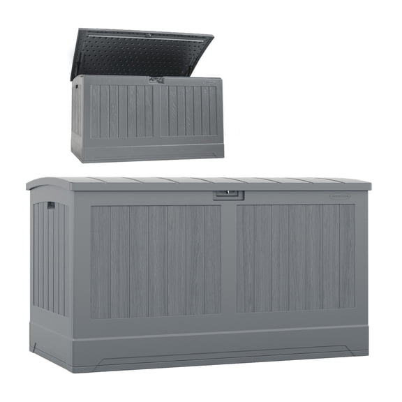 Suncast 200 Gal Extra Large Deck Box, Dove Gray