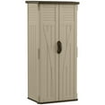 thumbnail image 1 of Suncast 22 Cubic Feet All-Weather Vertical Tall Outdoor Storage Shed, Brown, 1 of 12