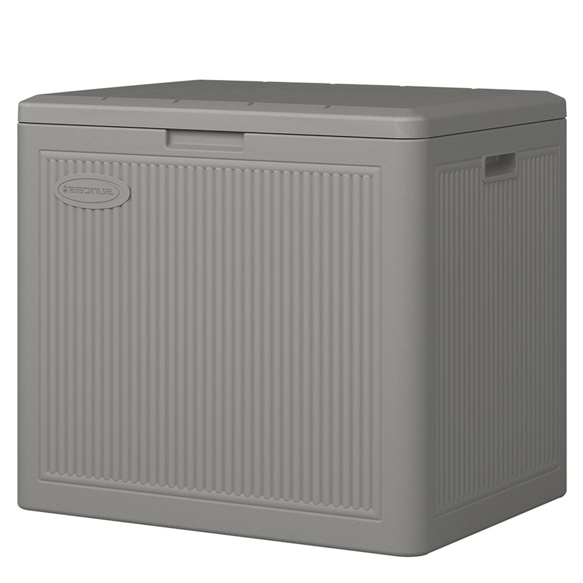 Suncast 22 Gallon Indoor Outdoor Small Patio Deck Storage Box, Stoney