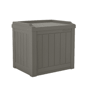 Suncast 22-Gal. Weather-Resistant Resin Outdoor Storage Deck Box and Bench, Stone Gray
