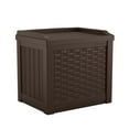 thumbnail image 1 of Suncast Outdoor 22 Gallon Resin and Wicker Deck Box, Java Brown, 17 in D x 20.5 in H x 22 in W, 11.25 lb, 1 of 4