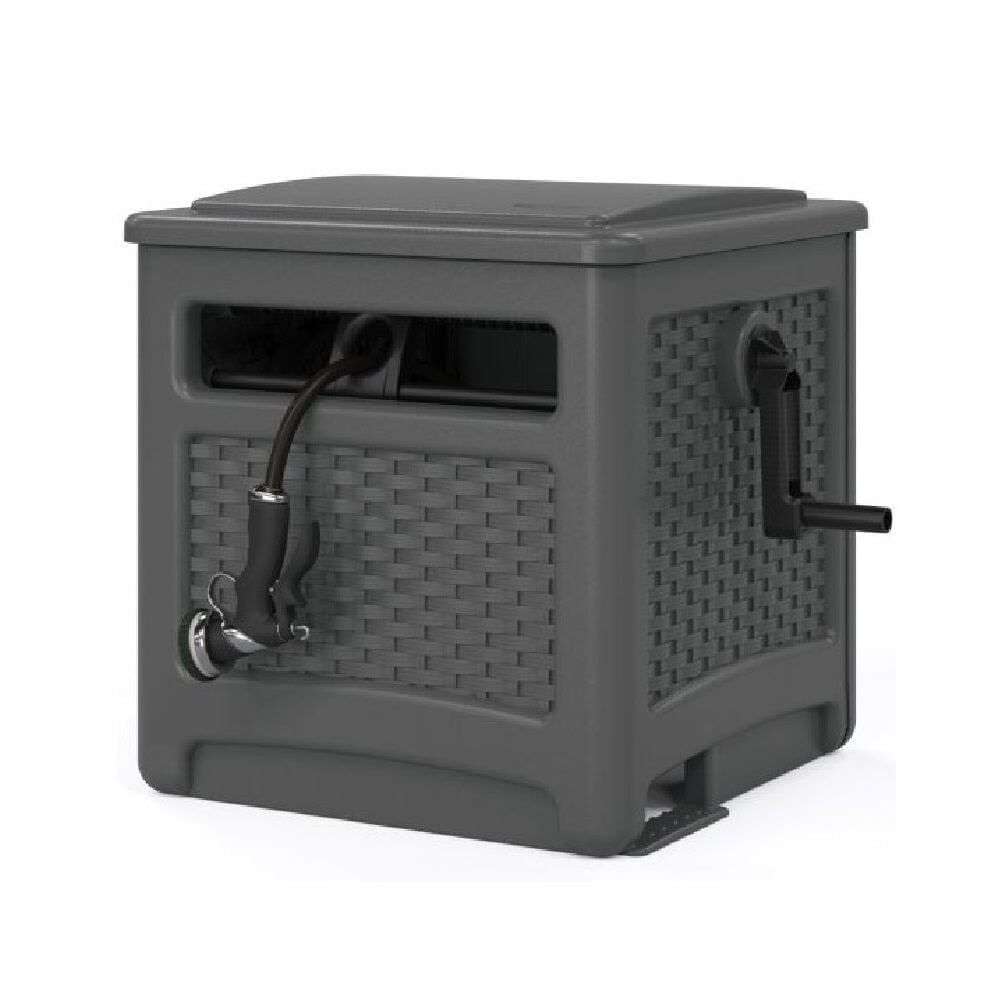 Suncast 225 ft. Smart Trak Free Standing Hideaway Hose Reel, Gray