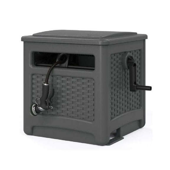 Suncast 225 ft. Smart Trak Free Standing Hideaway Hose Reel, Gray