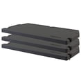 thumbnail image 1 of Suncast 3 Pack Vertical Shed Shelf Space Saving Wall Mount Outdoor Storage, Black, 1 of 12