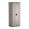 thumbnail image 1 of Suncast 3-Shelf Resin Base Garage Cabinet Locker, Gray, 1 of 10