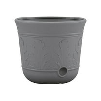 Suncast 300 Foot Heavy Duty 5 Gallon Decorative Garden Hose Pot, Gray Speckle