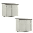 thumbnail image 1 of Suncast 34 CU Durable Resin Horizontal Storage Shed w/ Reinforced Floor (2 Pack), 1 of 6