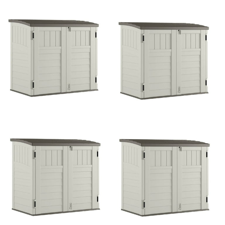 Suncast 34 Cubic Feet Horizontal Backyard Storage Stow Away Shed