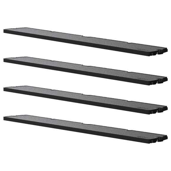 Suncast 4 Pack Horizontal/XL Vertical Shed Shelf Kit Wall Outdoor Storage, Black
