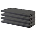 thumbnail image 1 of Suncast 4 Pack Vertical Shed Shelf Space Saving Wall Mount Outdoor Storage, Black, 1 of 12