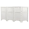 thumbnail image 1 of Suncast 4 Panel Outdoor Screen Enclosure - Freestanding Steel Resin Reversible Panel Outdoor Screen - Perfect for Concealing Garbage Cans, Air Conditioners - White, 1 of 3