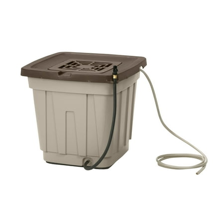 Suncast 50 Gallon Resin Rainwater Collection Barrel, Beige