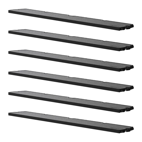 Suncast 6 Pack Horizontal/XL Vertical Shed Shelf Kit Wall Outdoor Storage, Black