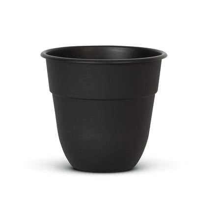 Suncast 6-inch Indoor/Outdoor Resin Flower Planter, Black