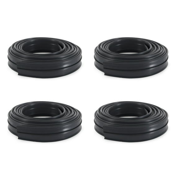 Suncast 60' Coil Resin Professional Landscape Edging Roll for Lawn and Garden, Black (4 Pack)