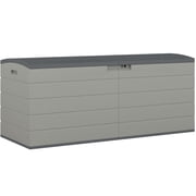 Suncast 59 in. W X 23 in. D Dove Gray Plastic Deck Box 120 gal