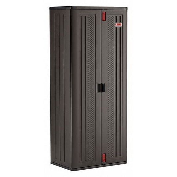 Suncast 72 in 4-Shelf Storage Cabinet Locker for Garage, Black, BMCCPD7204