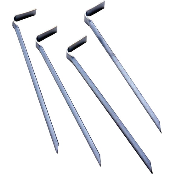 Suncast 8-Inch Metal Garden Stakes, Heavy-Duty 14-Gauge Anchors for Securing Landscape Edging, Weed Barriers, and Fencing (Pack of 4)