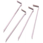 Suncast 8-Inch Metal Garden Stakes, Silver Pack of 4