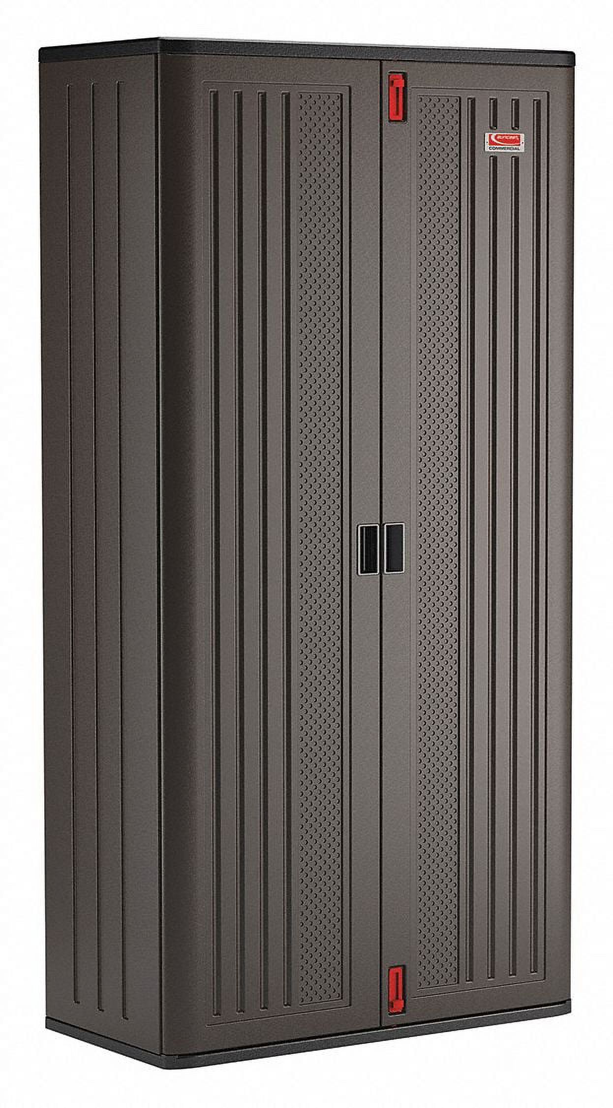 Suncast 80-inch x 40-inch 4-Shelf Storage Cabinet Locker, Black, Resin, Garage Cabinet - image 1 of 3