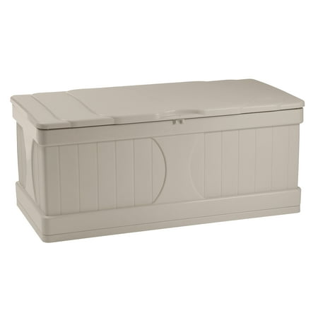 Suncast 99 Gallon Deck Box, Plastic, Light Taupe, DB9000, 53.5 in D x 24 in H x 27.5 in W, 43.8 lb