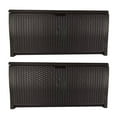 thumbnail image 1 of Suncast 99 Gallon Deck Garden Garage Home Wicker Resin Pool Box, Mocha (2 Pack), 1 of 11
