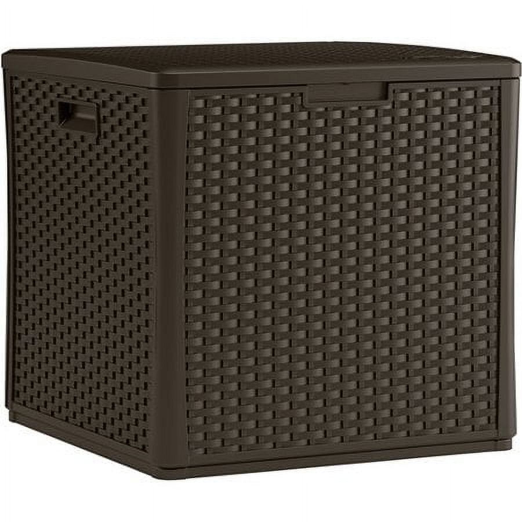 Suncast 27 in. W X 28 in. D Brown Plastic Storage Cube 60 gal Suncast 27 in. W X 28 in. D Brown Plastic Storage Cube 60 gal