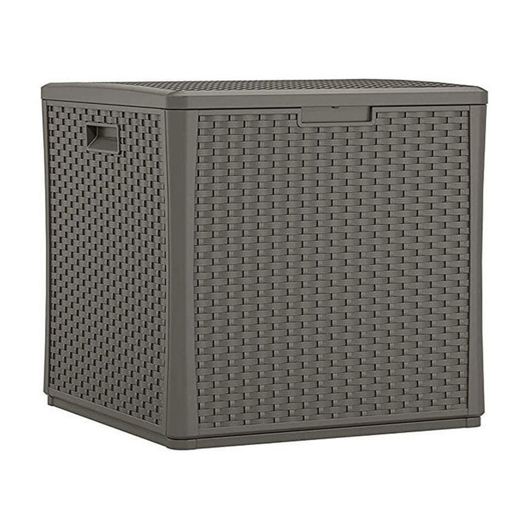 Suncast 27 in. W X 28 in. D Brown Plastic Storage Cube 60 gal Suncast 27 in. W X 28 in. D Brown Plastic Storage Cube 60 gal