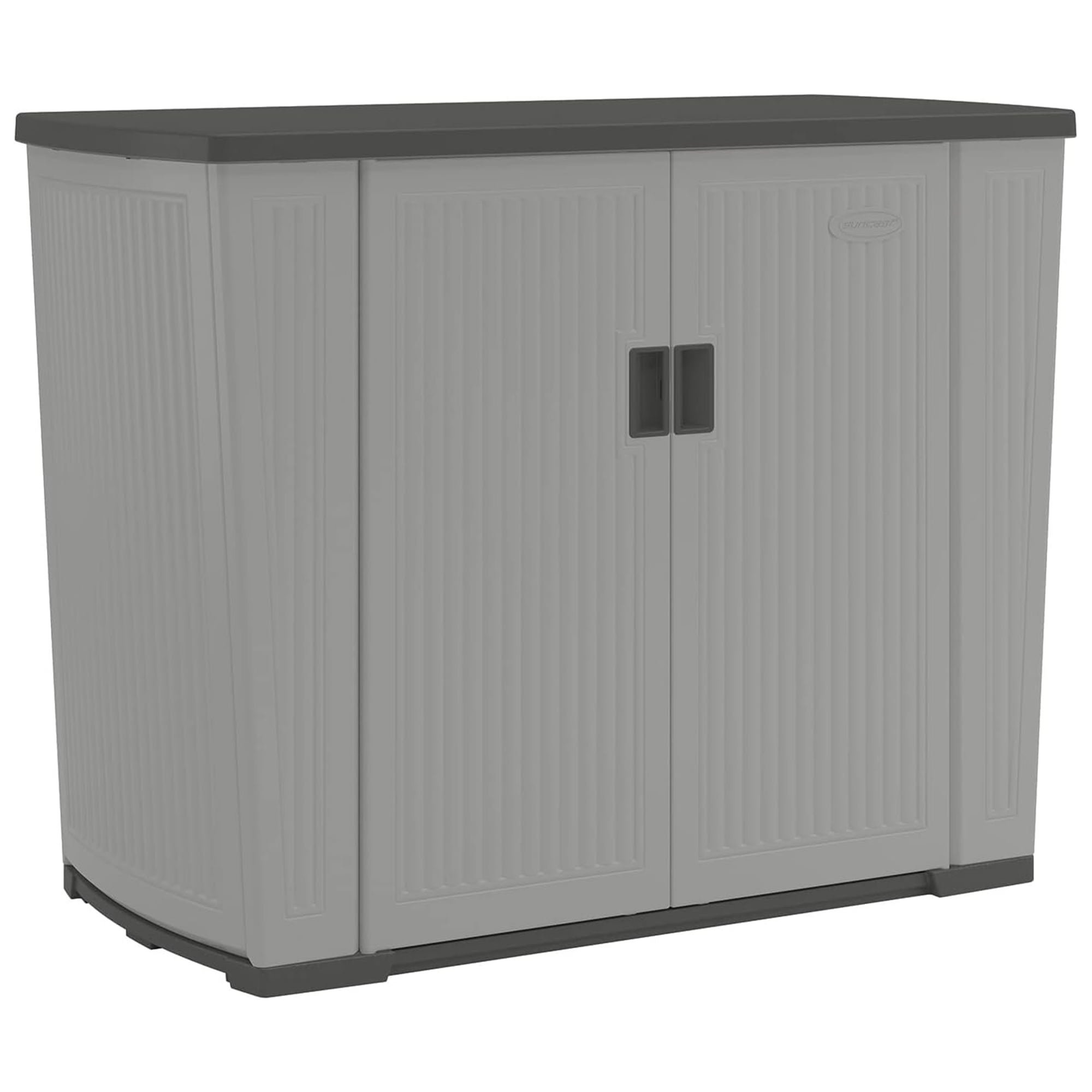 Dove Gray Lockable Plastic Outdoor Storage Locker