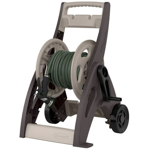 Suncast CPLJNF175BD 175' Resin Garden Reel Wheeled Cart for 5/8" Vinyl Hose