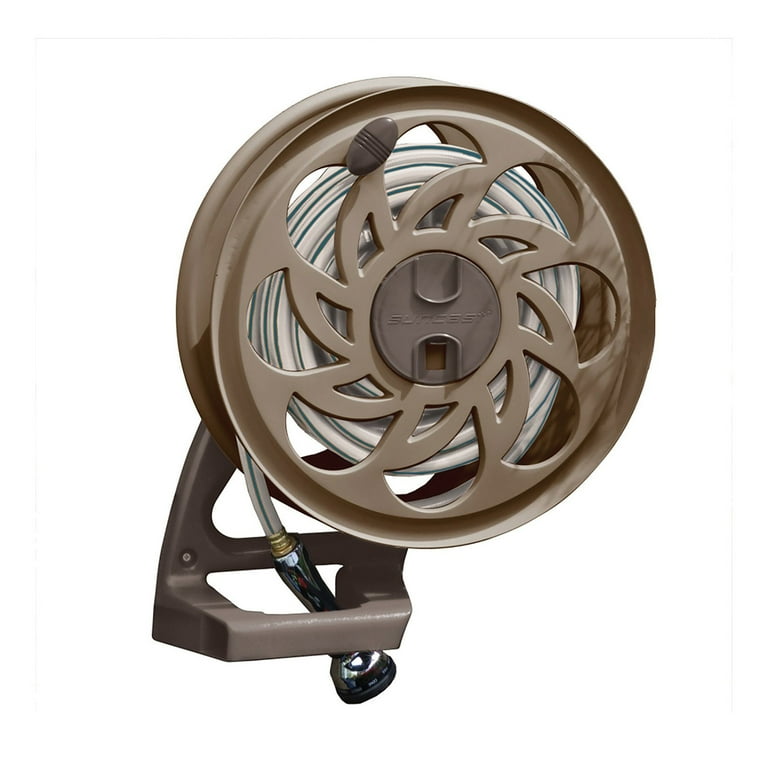 Suncast Side Tracker 125 ft. Brown Wall Mounted Hideaway Hose Reel Suncast Side Tracker 125 ft. Brown Wall Mounted Hideaway Hose Reel