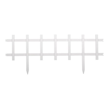 Suncast Cape Cod Styling Long Border Fence with Interlocking Tabs (4 Pack)