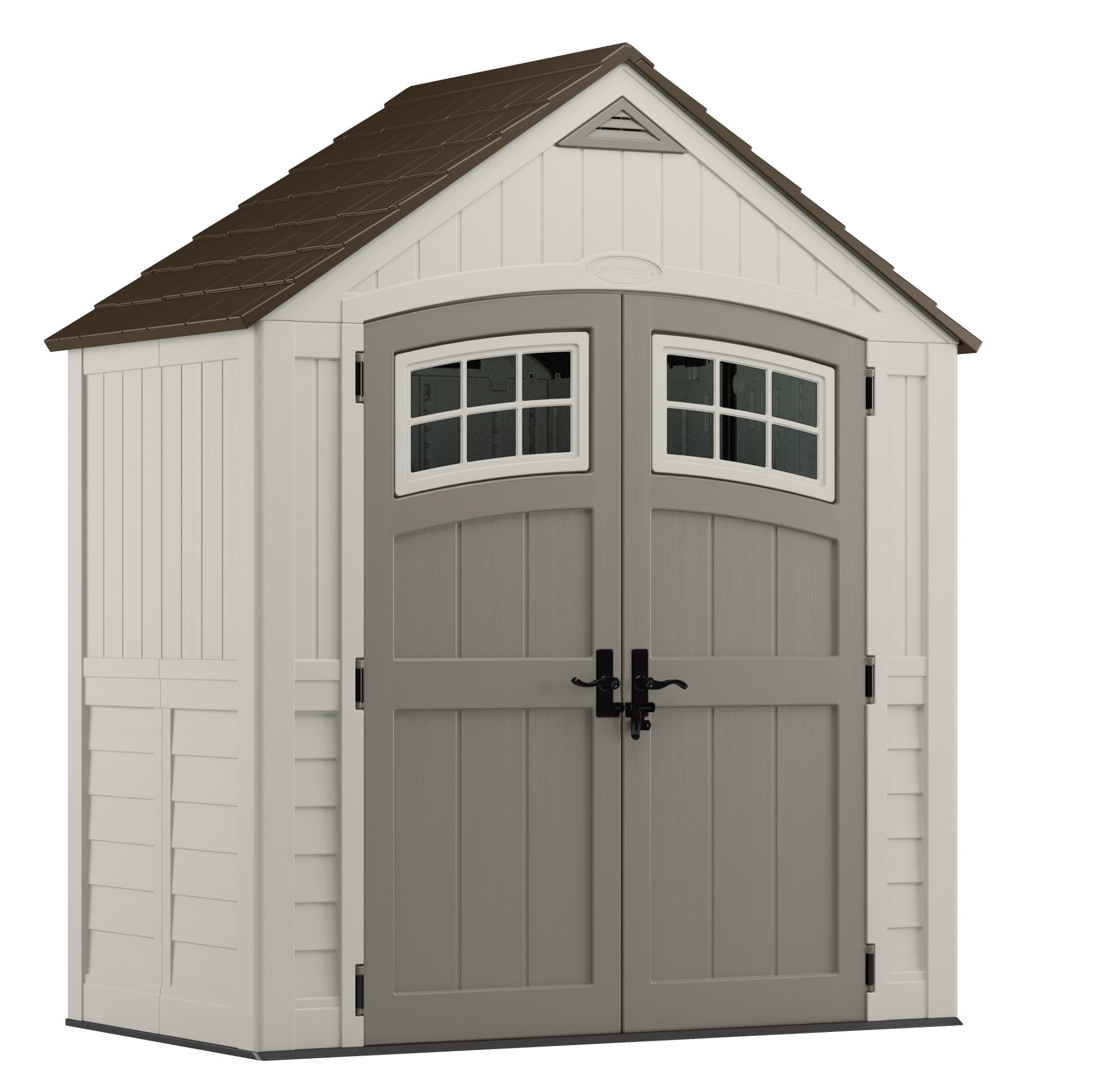 Suncast Cascade® Storage Shed for Backyard, Vanilla, 7'x 4', 171 cu. ft ...