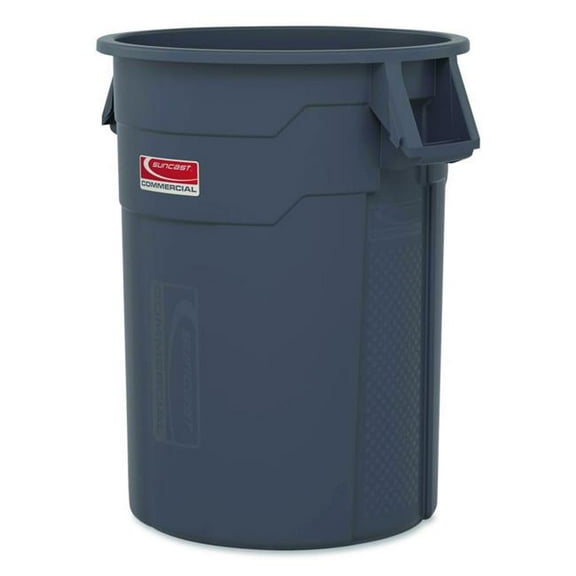 Suncast SUATCU20 Injection Molded Utility Trash Can, 20 gal, Resin, Gray