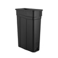 thumbnail image 1 of Suncast Commercial Narrow Rectangular Resin Trash Can, 23 Gallons, 30"H x 11"W x 20"D, Black, 1 of 2