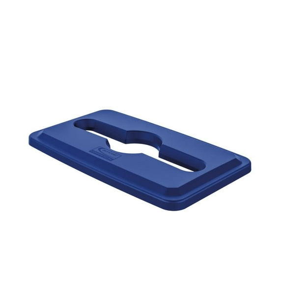 Suncast Recycling Lid For Plastic Slim Trash Can Blue