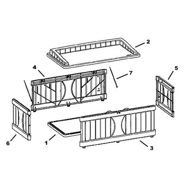 Suncast Corporation DB9500 99 Gallon Taupe Deck Box