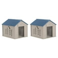 thumbnail image 1 of Suncast DH350 Deluxe Weatherproof Snap Together Resin Large Dog House (2 Pack), 1 of 6